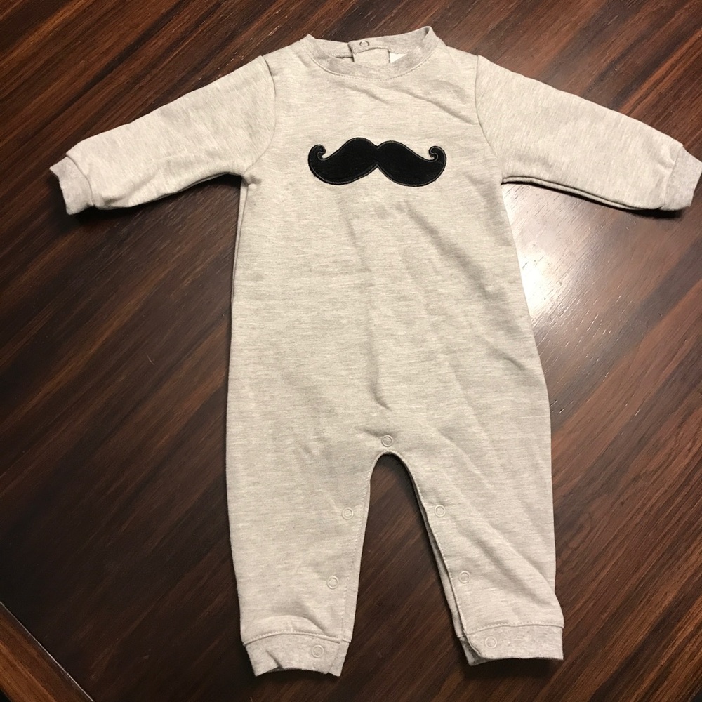 NWT grey mustache outfit